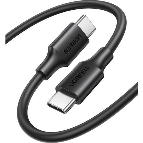 UGREEN USB-C 60W 3A QC PD Hızlı Şarj Kablosu, 1 m, Siyah, 50997