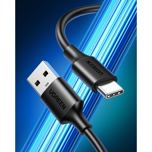 UGREEN USB-C - USB-A 3A QC Hızlı Şarj Kablosu, 2 m, Siyah, 60118