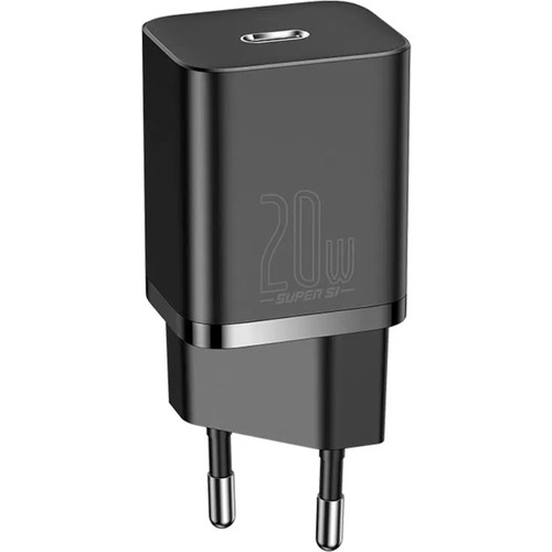 Baseus Super Si 20W Type-C Şarj Adaptörü – Siyah Hızlı Şarj ve Power Delivery Uyumlu