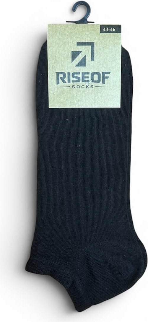 Aesco Rıseof Socks Erkek Siyah Pamuklu Bilek Üstü Çorap 6'lı Paket 43-46 görsel 5
