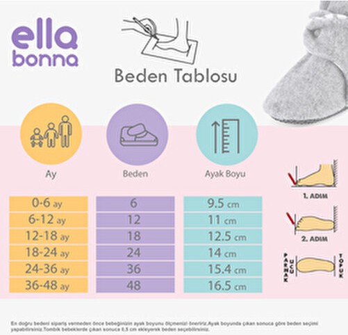 Ella Bonna Kaydırmaz Tabanlı Organik Pamuk Bebek Patiği Unisex Pamuklu Panduf Puantiyeli görsel 4