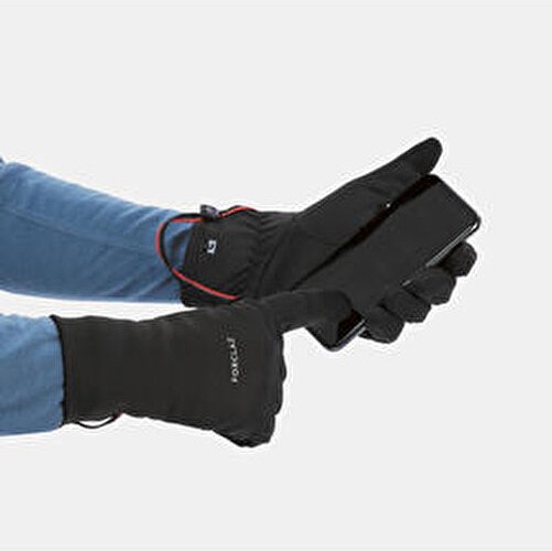 Decathlon Yetişkin Outdoor Trekking Dokunmatik Eldiveni - Siyah - MT500 görsel 4