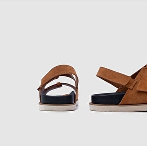 Togo Erkek Taba Renk Comfort Sandalet Toka Bağlama Şekli ile Günlük Kullanım İçin Rahat görsel 6