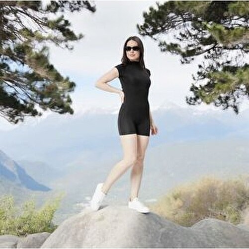 Rs Ramuni Kadın Deniz, Havuz Ön Fermuar Detaylı Spor Tulum Mayo görsel 7