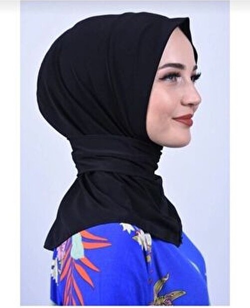Belirtilmemiş Çıt Çıtlı Bone Tesettür Mayo Üstü Uyumlu Deniz ve Havuz Bonesi Hijab Siyah görsel 5