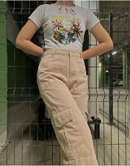 DENİKK Y2K Baggy Fit Mavi Pantolon Erkek Günlük Kullanım İçin Pamuklu Orta Kalınlık
