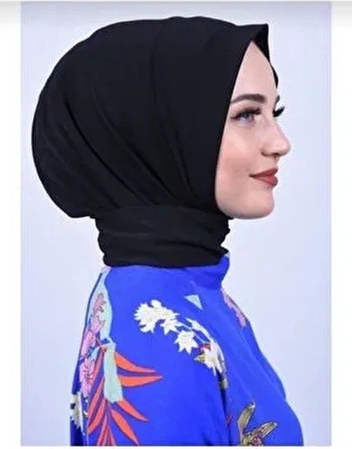 Belirtilmemiş Çıt Çıtlı Bone Tesettür Mayo Üstü Uyumlu Deniz ve Havuz Bonesi Hijab Siyah