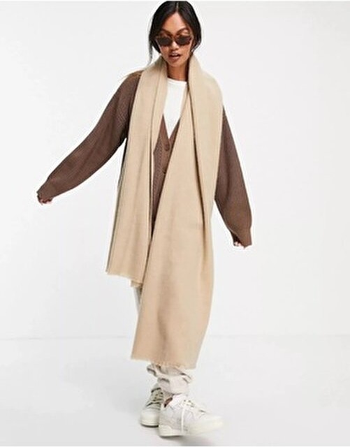 Wearflawless Sade Kalın Yumuşak Atkı Kırmızı görsel 3