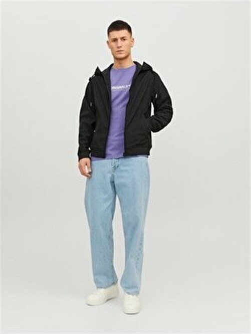 Jack & Jones Jjebasıc Softshell Hood Noos Black görsel 7