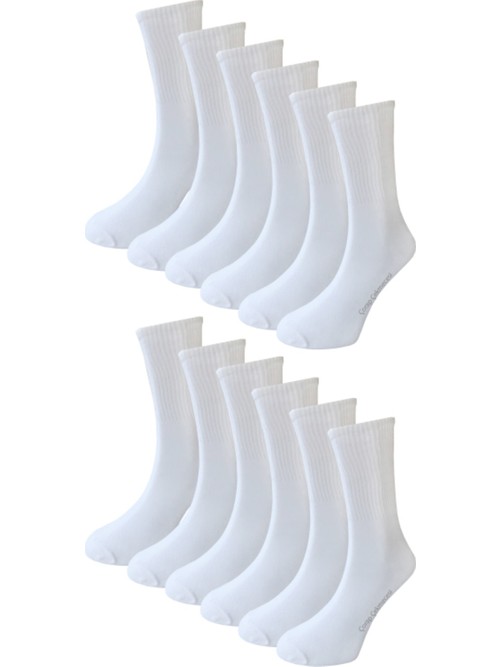 Çorap Çekmecesi Kısa Konç Kolej Çorap Modeli Unisex 10'lu Beyaz görsel 4