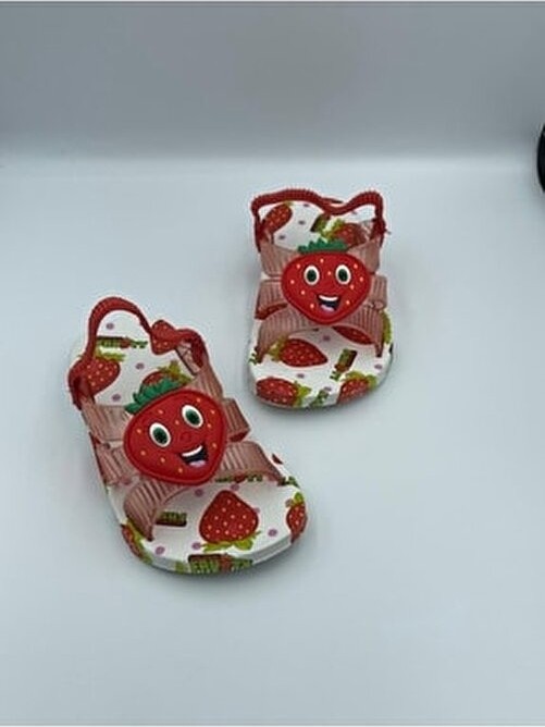 Gezer Kız Bebe Sandalet Terlik Kırmızı Renk Yaz Sezonu İçin Hafif ve Konforlu Tasarım görsel 4