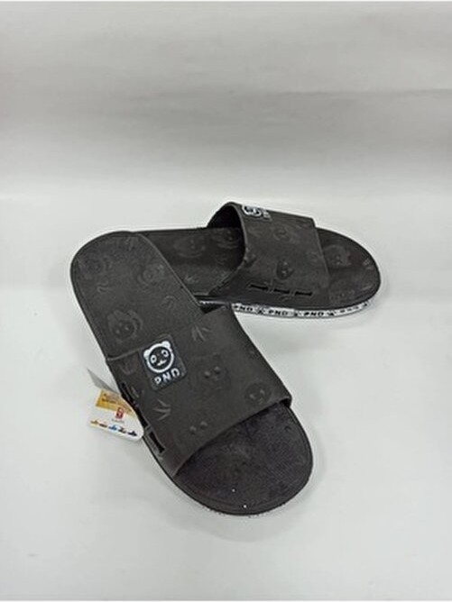 Gezer Unisex Kaydırmaz Siyah Panda Desen Plastik Terlik Eva Malzemeden Günlük Kullanım İçin görsel 3