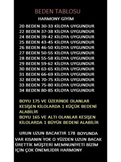 Limabel Sicilya Kadın Siyah Süper Yüksek Bel Bol Paça Jeans - Likralı Wide Leg Kot Pantolon görsel 6