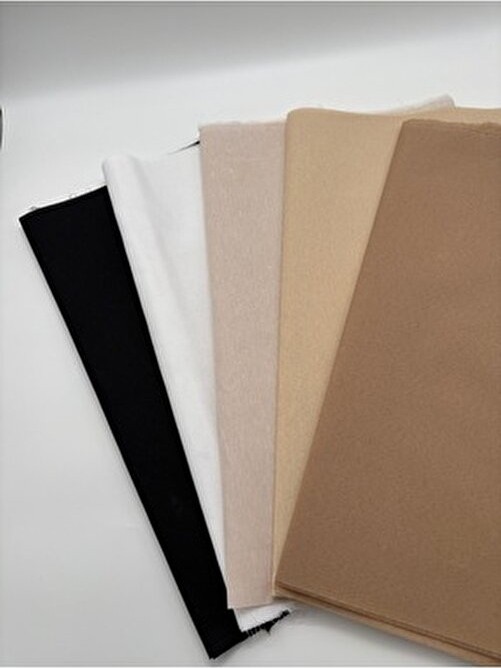 kumasfabrik 120 x 50 cm Pamuklu Astarlık Kumaş/çanta Astarı( 5 Adet Renk )