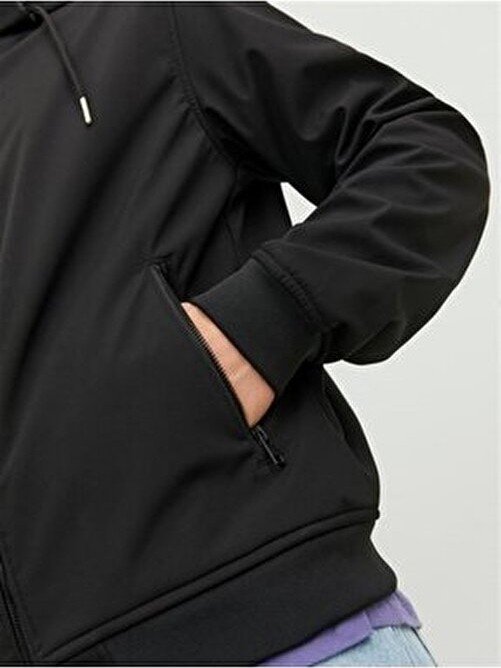 Jack & Jones Jjebasıc Softshell Hood Noos Black görsel 6