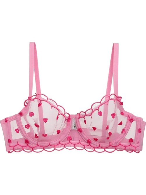 Rozenin Lingerie Minik Kalp Desenli Kadın Iç Çamaşır Takımı Balen Özellikli Cırt Cırtlı görsel 7