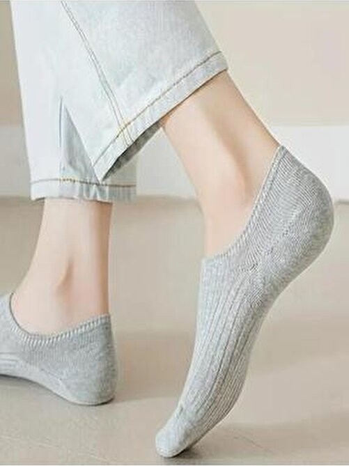 Ozzy Socks 6 Çift Kadın Şık Çizgili Rahat Sneaker Çorap görsel 7