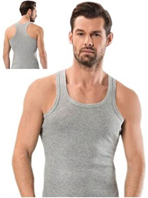 Süsen Lingerie Rambo Atlet 6'lı Paket Beyaz Erkek Atlet, Denim Kumaş, Atletik Sporcu Atleti, Rahat Kalıp görsel 3