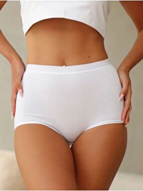 Berrak Yüksek Bel Toparlayıcı Külot 6'lı Paket Karışık Renk