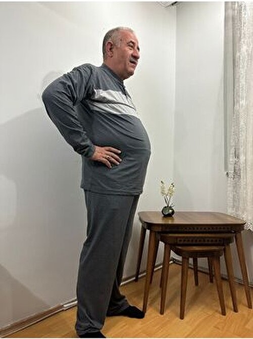 Şipka %100 Pamuklu Süprem Erkek Büyük Beden Pijama Takımı 835 görsel 3