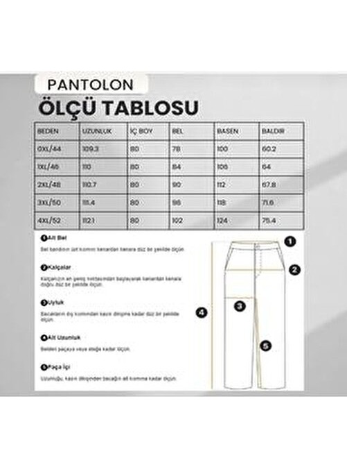 Noxter Kadın Koyu Gri Denim Pantolon Büyük Beden Düz Desenli Regular Kesim görsel 3