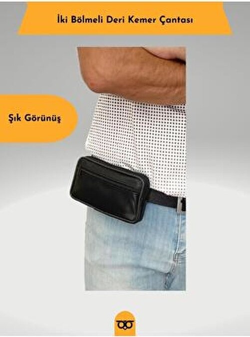 İamleather Deri Kemere Takılan Çanta Telefon Gözlük Cüzdan Anahtarlık Çantası görsel 4
