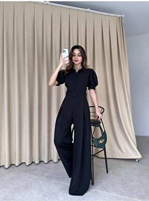 Moda Durağı Steffy Tulum 5004 - Siyah görsel 3