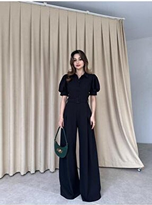 Moda Durağı Steffy Tulum 5004 - Siyah görsel 4