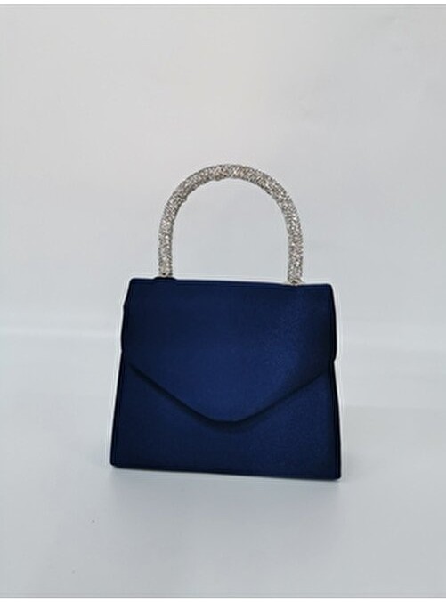 Nazart Kadın Saten Ten Abiye Taşlı Clutch Portföy El Çantası Suni Deri Düz Desen Business Koleksiyonu görsel 5