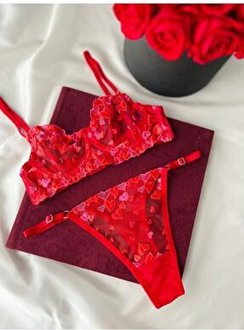 Thrill Bra Begjaer Kalpli Dantel Balenli Sütyen Bralet Külot Takım 2 Parça Kadın İç Giyim görsel 4