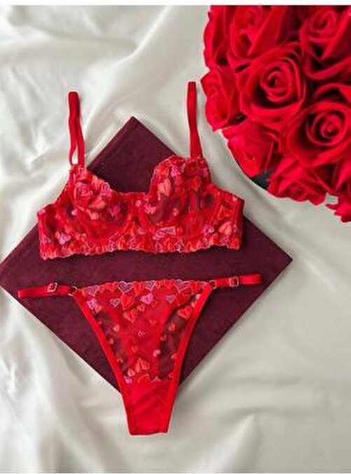 Thrill Bra Begjaer Kalpli Dantel Balenli Sütyen Bralet Külot Takım 2 Parça Kadın İç Giyim görsel 7