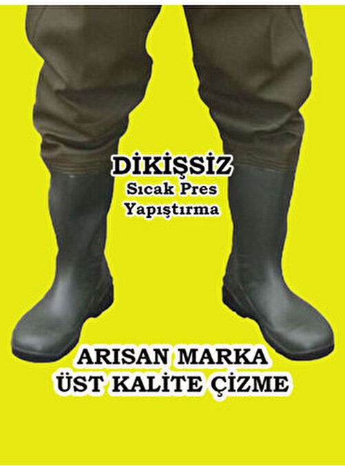 Go Out Göğüs Çizme, Pvc Tulum Çizme %100 Su Geçirmez, Leke Tutmaz 55 Mikron Dikişsiz Tulum görsel 4
