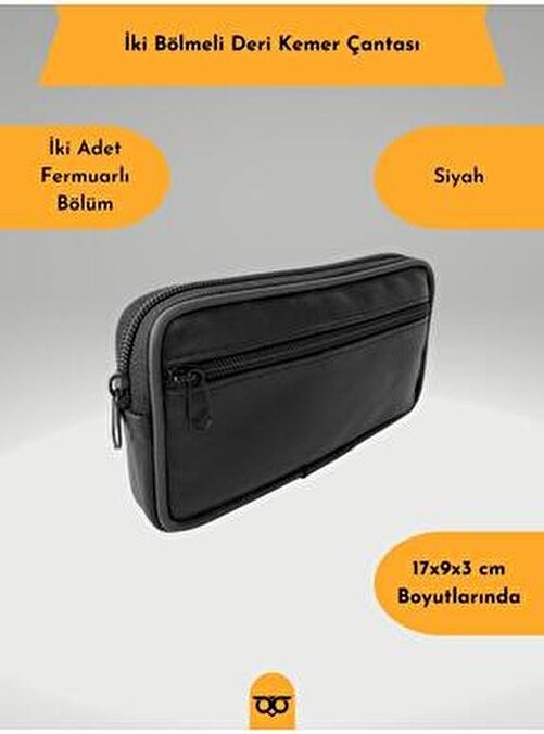 İamleather Deri Kemere Takılan Çanta Telefon Gözlük Cüzdan Anahtarlık Çantası