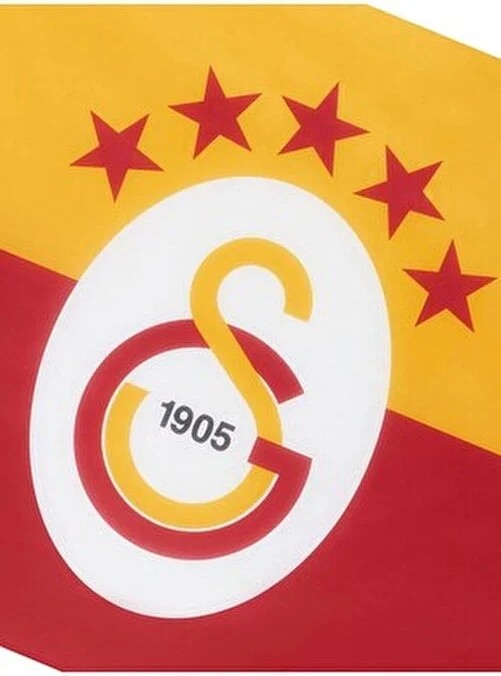 Galatasaray Lisanslı 5 Yıldızlı Elde Sallama Bayrak 50X75CM görsel 2
