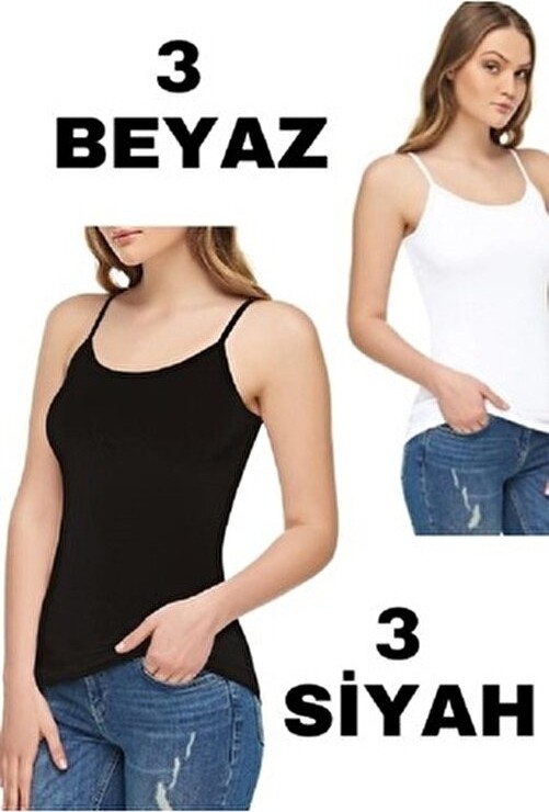 Tutku Elit Tutku Modal Elastan I?p Askılı Kadın Atlet 6'lı Örme Kumaş ile Rahat Kullanım görsel 2