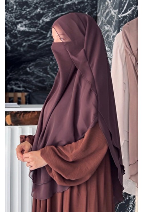 Fashion Journey Mihrisina Collection Hafif ve Nefes Alabilir Gölgeli Oval Sufle Eşarp 140 x 70 cm Geometrik Desen Şifon görsel 7