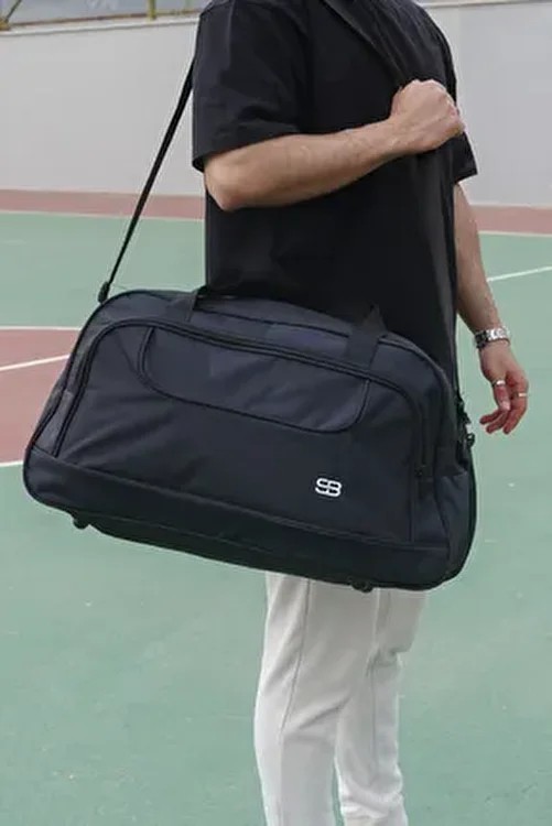 Solo Bag Siyah Seyahat ve Spor Çantası 58 cm Tekstil Materyal ile Ergonomik Tasarım Özellikli Büyük Boy
