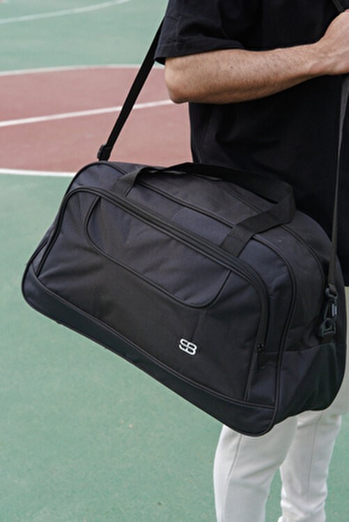 Solo Bag Siyah Seyahat ve Spor Çantası 58 cm Tekstil Materyal ile Ergonomik Tasarım Özellikli Büyük Boy görsel 3