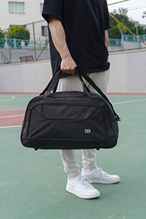 Solo Bag Siyah Seyahat ve Spor Çantası 58 cm Tekstil Materyal ile Ergonomik Tasarım Özellikli Büyük Boy görsel 6