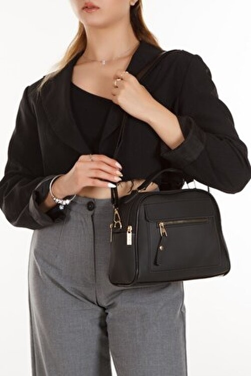 Adelina Bags Kadın Lacost Deri Çapraz Askılı Çanta Şık ve Ergonomik 0-15 lt Kapasite görsel 2