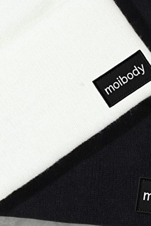 Moibody %100 Akrilik 2’li Premium Basic Bere Siyah Ekru Erkekler İçin Şık Sezonluk Aksesuar görsel 6