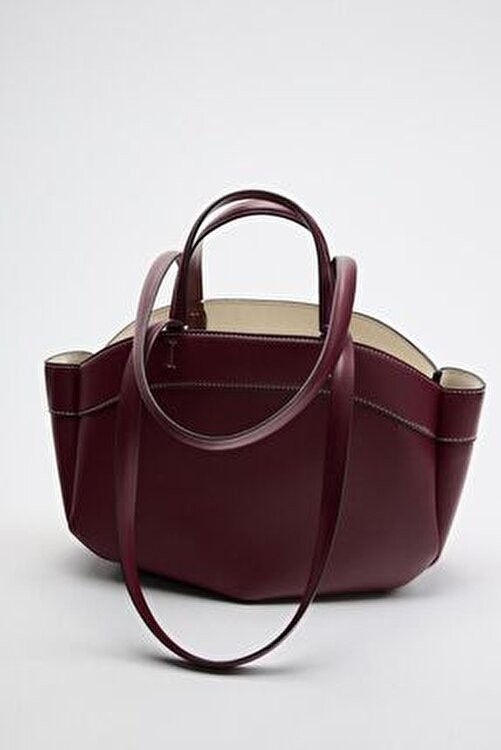 Daj Company Bordo Shopper Kadın Tote El ve Omuz Askılı Çantası görsel 2