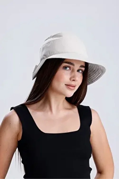 nordarc nord arc Uv +50 Güneş Korumalı Kadın Fiyonk Detaylı Bucket Vizör Şapka ( Beden Ayarlı )
