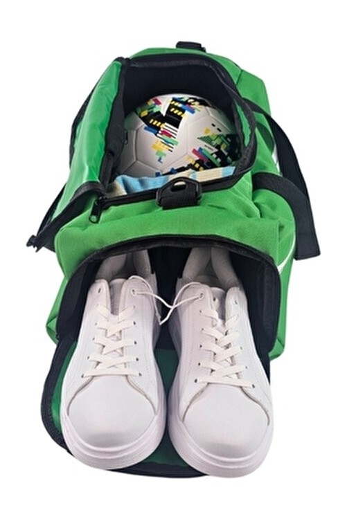 Woys Unisex Siyah Bölmeli Sporcu Çantası görsel 3