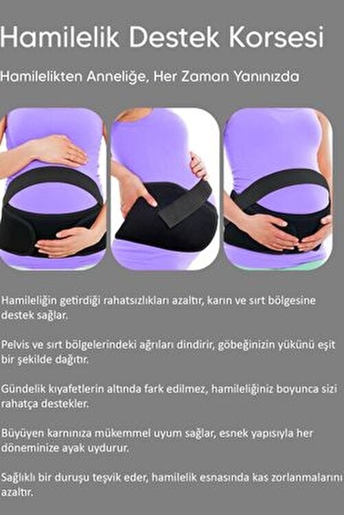 BYENS Hamile Bel Korsesi Lohusa Korse Bandı Kemeri Destek Rahim Toparlayıcı Doğum Sonrası Sezeryan Kadın görsel 6