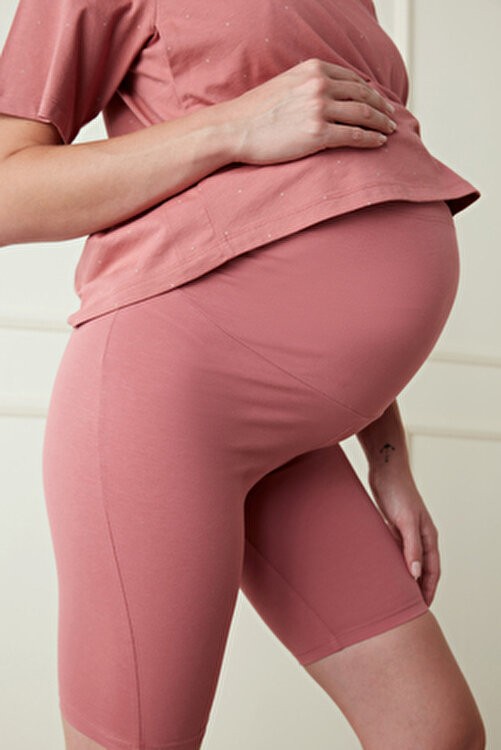 Penti Mama Rosy Biker Şort Hamileler İçin Yaz Mevsimine Uygun Nefes Alabilir Kumaş görsel 3