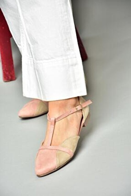 Fox Shoes Saks Mavi/su Yeşili Kadın Babet Süet Malzeme ile Neolit Tabanlı Günlük Ayakkabı görsel 7