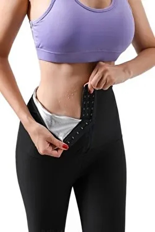 Termal Sauna Agraflı Tayt Terle ve Incel Korse Sauna Tayt görsel 2