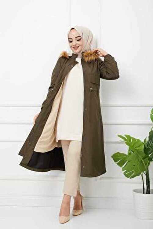 Vibeys Collection Içi Kürklü ve Su Geçirmez Kışlık Mont & Kaban görsel 4