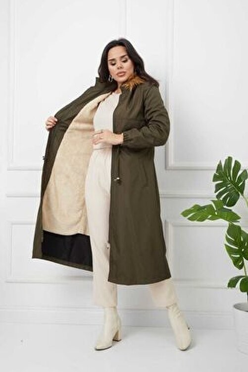 Vibeys Collection Içi Kürklü ve Su Geçirmez Kışlık Mont & Kaban görsel 5